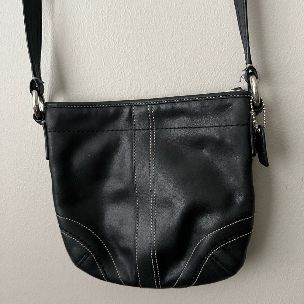 Coach Black Leather Crossbody Bag - Picture 3 of 11